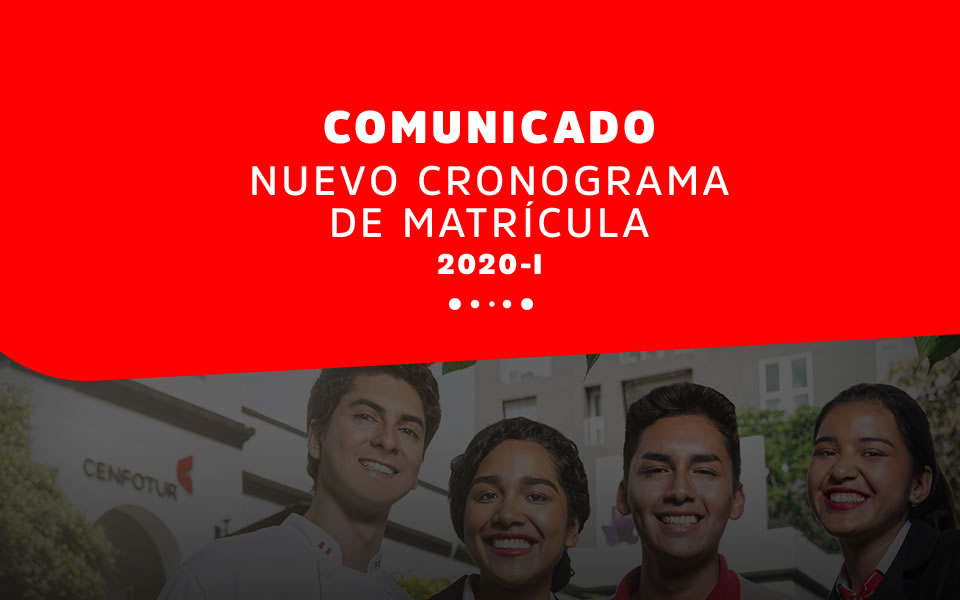 Nuevo cronograma de matrícula 2020-I