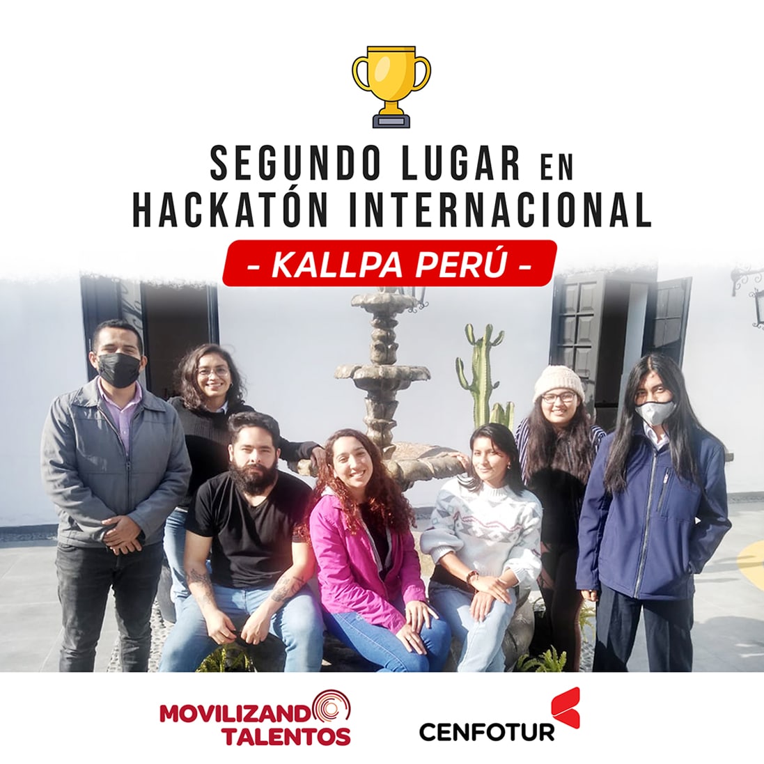 Estudiantes del CENFOTUR obtuvieron el 2do lugar en evento internacional Hackaton Movilizando Talentos